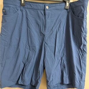 adidas Men's Navy Flat Front Shorts